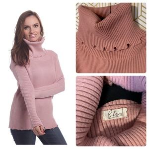 Elan pink turtleneck